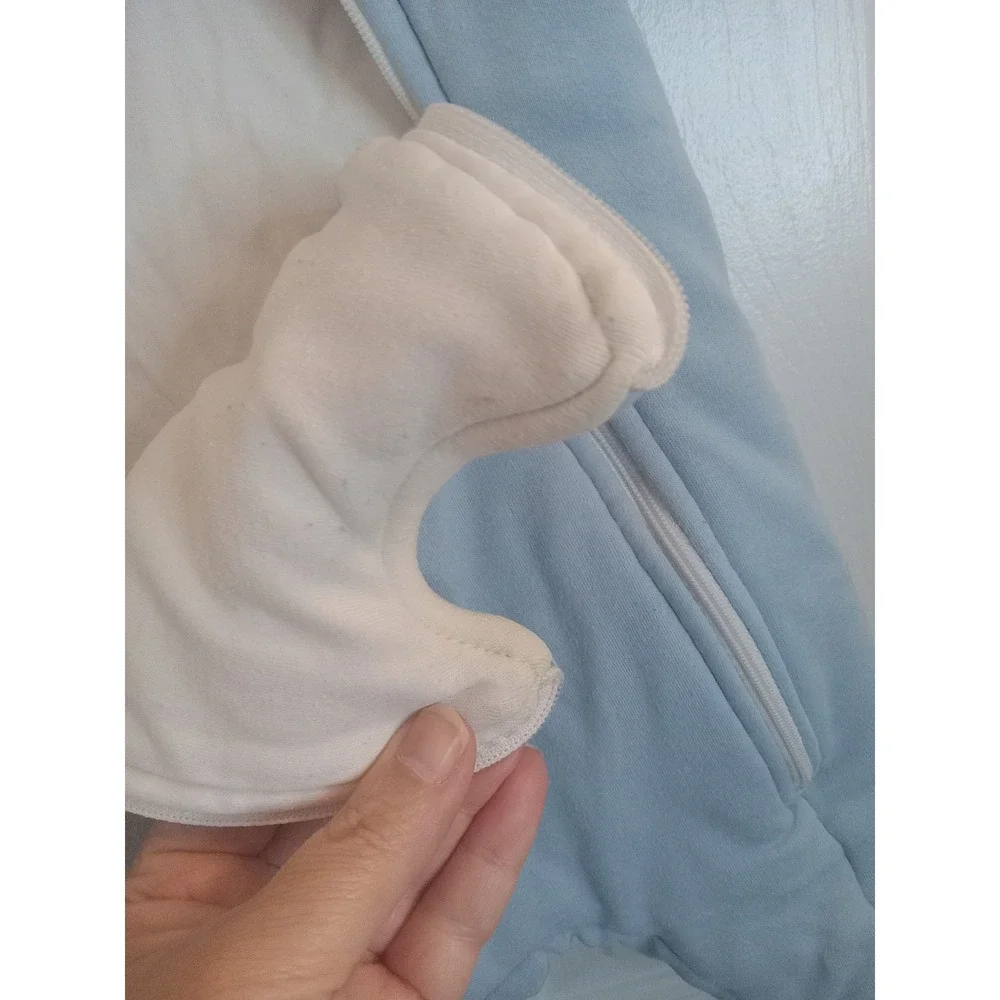 Baby Merlin's Magic Sleep Suit Blue Infant 3-6‎ Months Zip Up Stained Collar